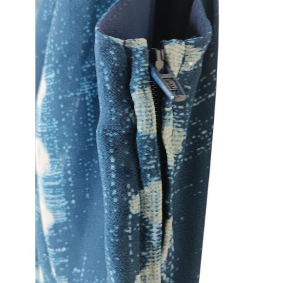 ModCloth Blue White Sleeveless Fit & Flare Dress Size M Medium Lined - Picture 7 of 13